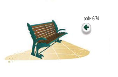 کد:74 قیمت نیمکت چوبی پارکی