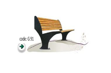 کد:91 نیمکت پارکی فلزی