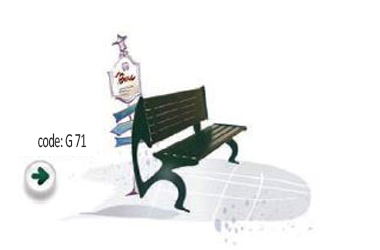 کد:71 نیمکت چدنی پارکی