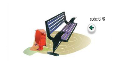 کد:78 قیمت نیمکت چوبی پارک