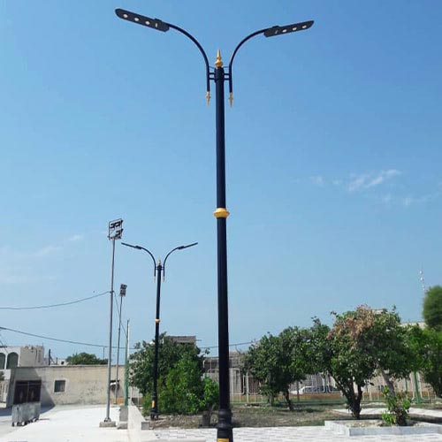 پایه چراغ خیابانی با براکت دو طرفه