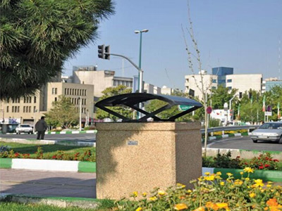 سطل زباله بتنی پارکی سطل زباله بتنی پارکی