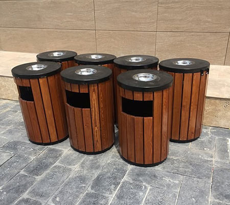 قیمت سطل زباله پارکی چوبی