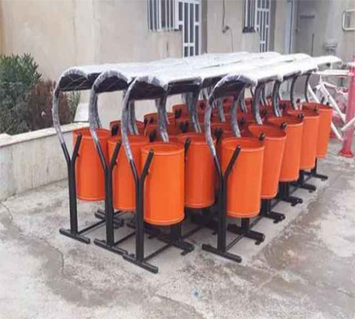 انواع سطل زباله فلزی پارکی